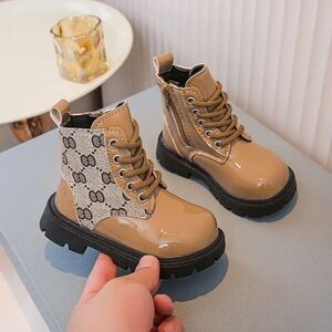 Stylish Tan Kids Boots
